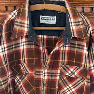 Vintage brown flannel button down